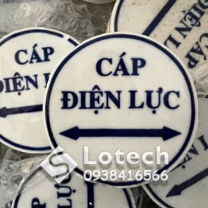 Mốc Cảnh Báo Cáp Điện Lực Bằng Sứ
