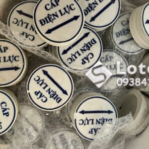 Mốc Cảnh Báo Cáp Ngầm Điện Lực Bằng Sứ