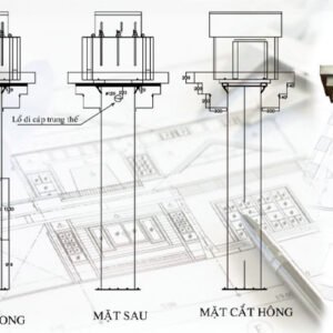 Trụ Thép Đỡ Máy Biến Áp Dạng Tròn Trạm 400kVA, 630kVA