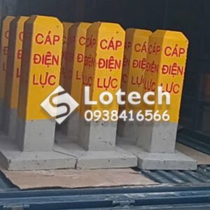 Cọc Mốc Cáp Điện Lực Bằng Bê Tông Có Chân Đế
