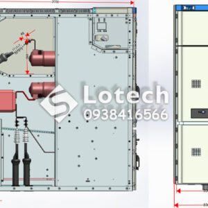 Tủ Trung Thế VCB Ngăn Máy Cắt TGE Kèm Ngăn Đấu Nối Cáp Mở Rộng