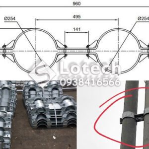 Collier Trụ Đôi D254(508) - 80x8